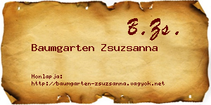 Baumgarten Zsuzsanna névjegykártya